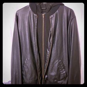 Men’s “leather” double layer jacket